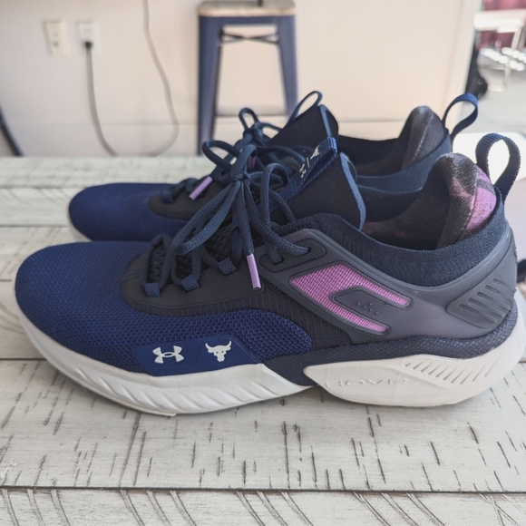 Under Armour Project Rock 5 Disrupt Purple Reign Men's Size 14 Rare - Picture 1 of 9
